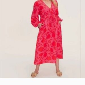 Kate Spade Target Collaboration Vibrant Pink Floral Dress